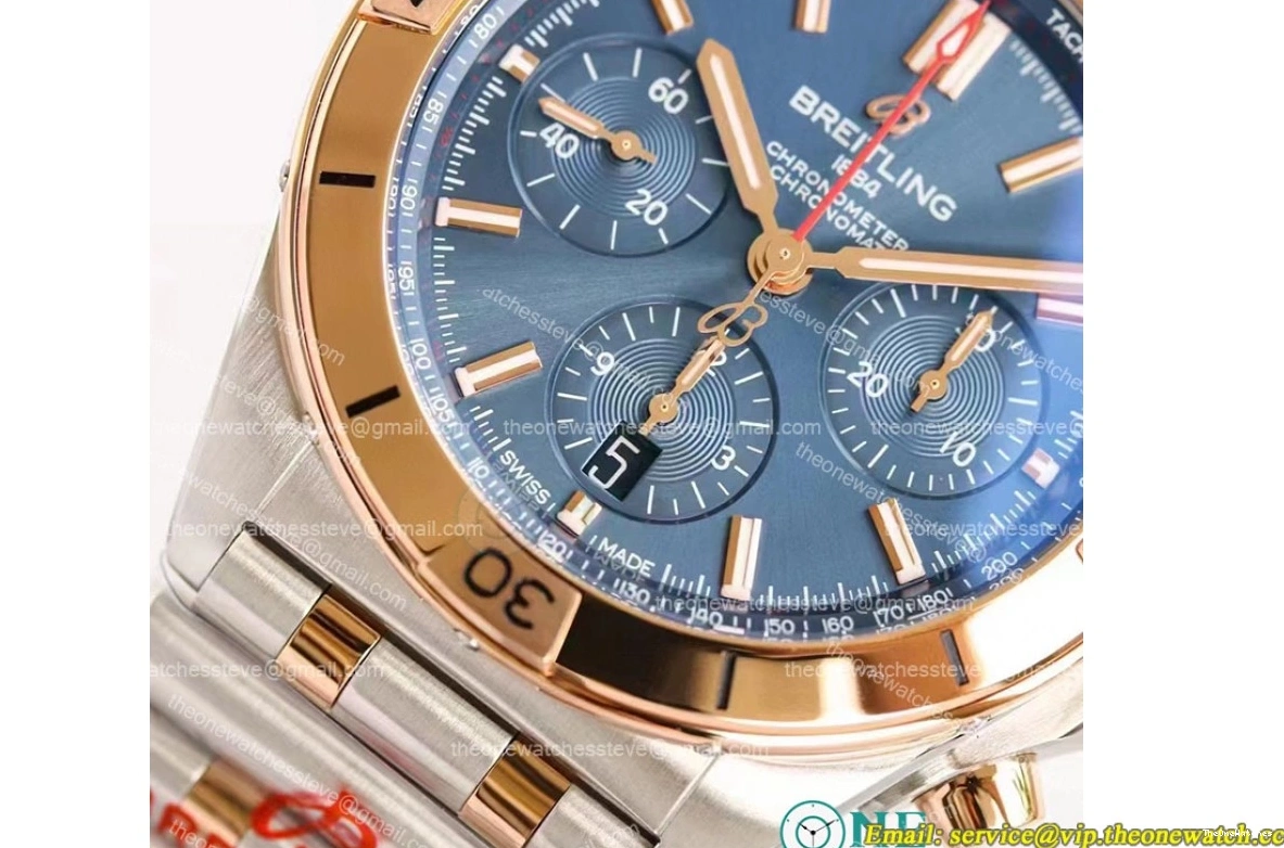 blue SS Breitling B01 RS Asia-7750 Chronomat 42mm GF 0124
